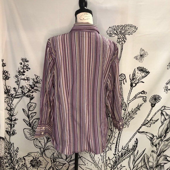 Liz Claiborne Striped Button-Up Shirt Size 18W - Picture 3 of 9